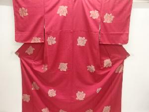 大正ロマン　薔薇模様織出し着物